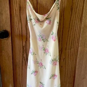 Princess Polly floral lace up back mini dress